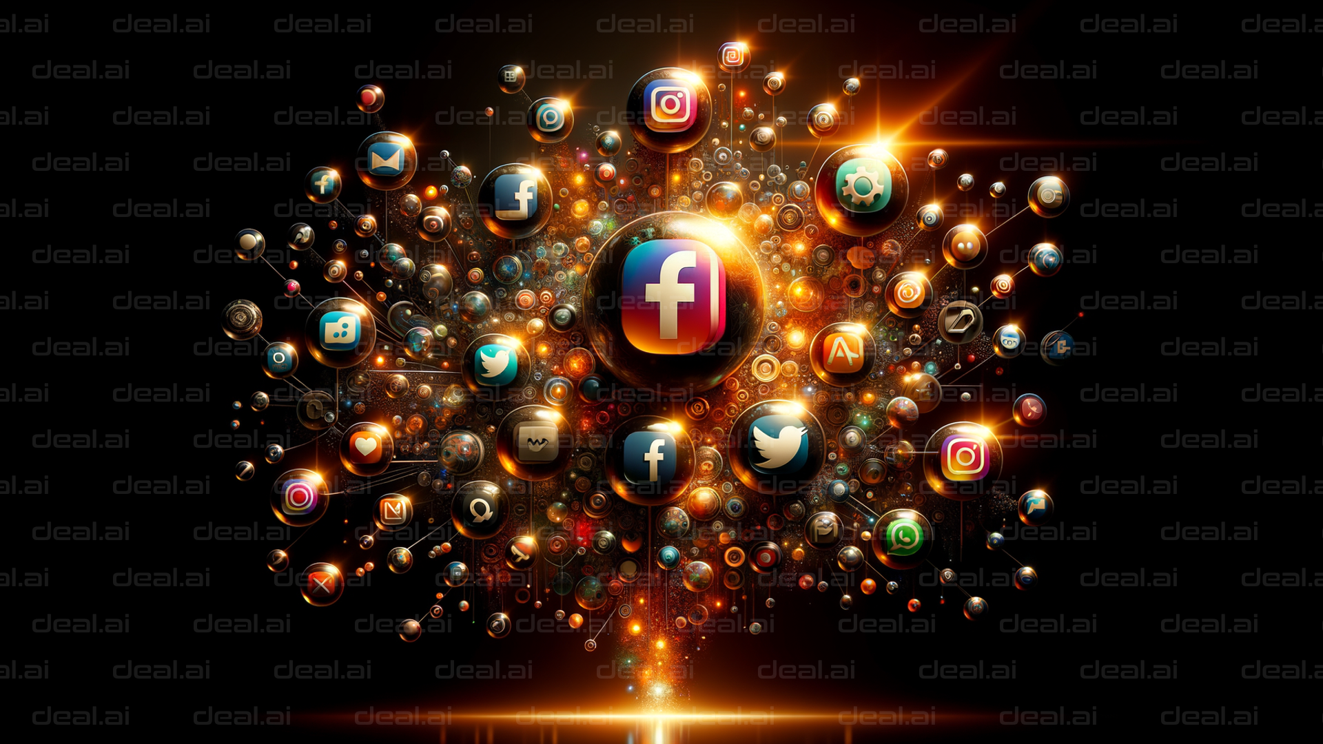 Social Media Icons Explosion