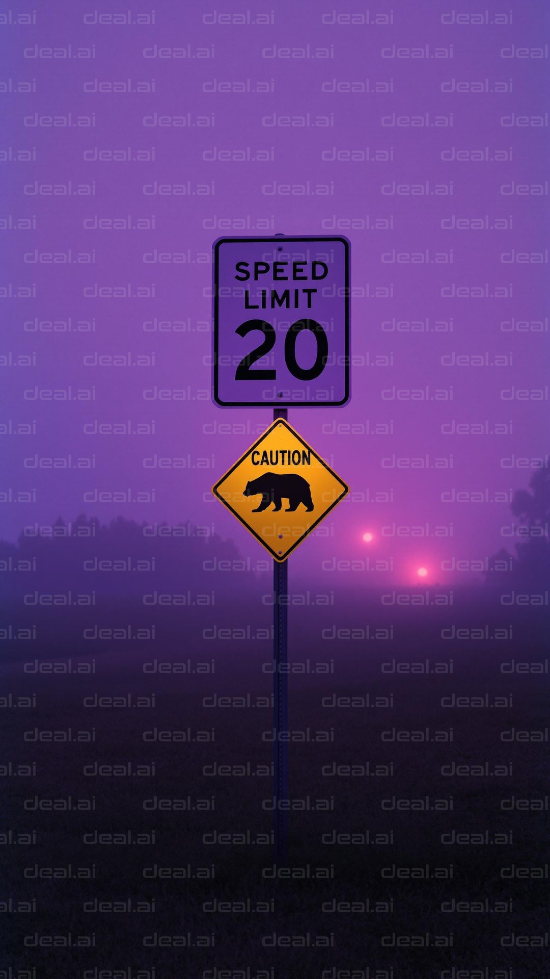 Foggy Road Warning Signs
