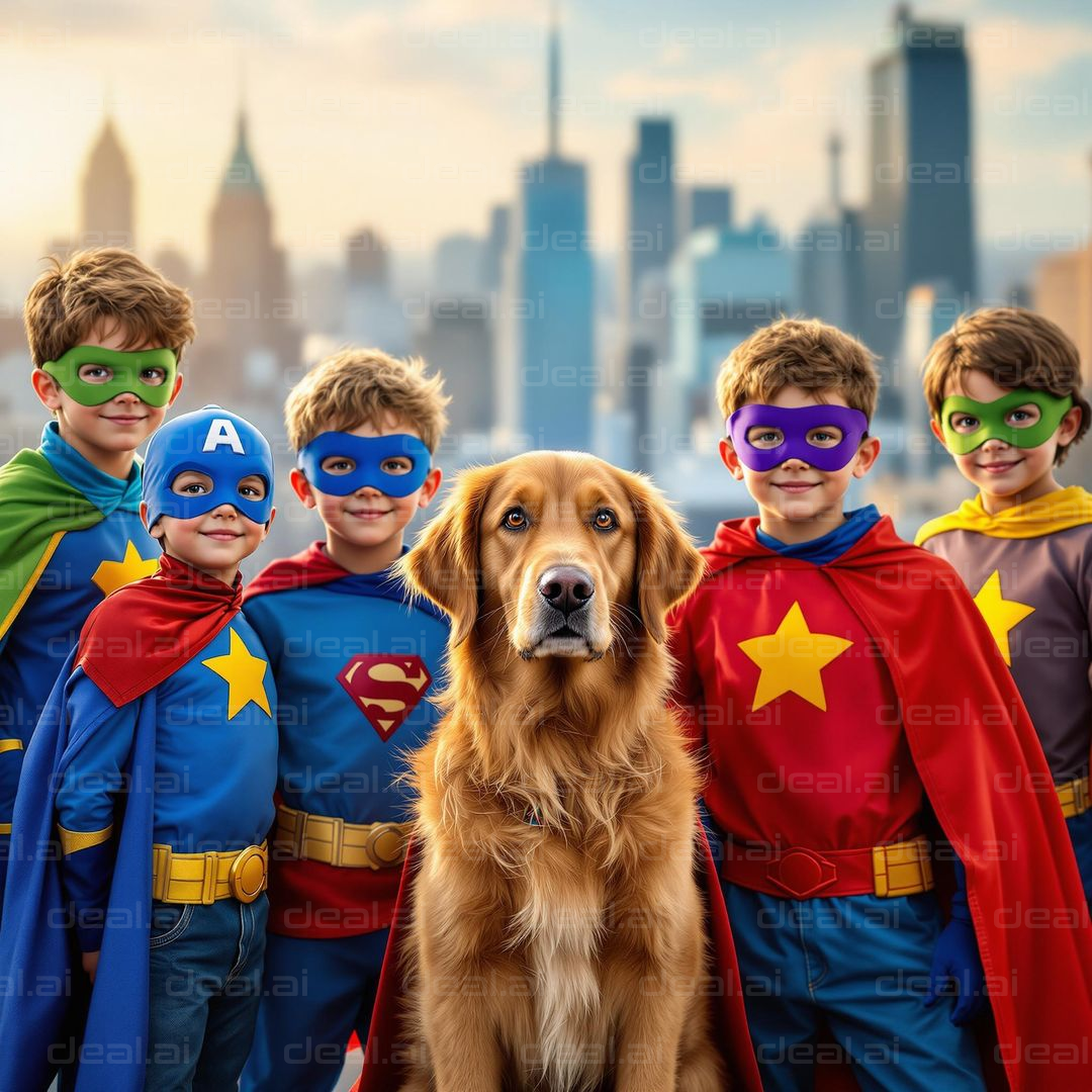 Super Kids and Their Hero Dog