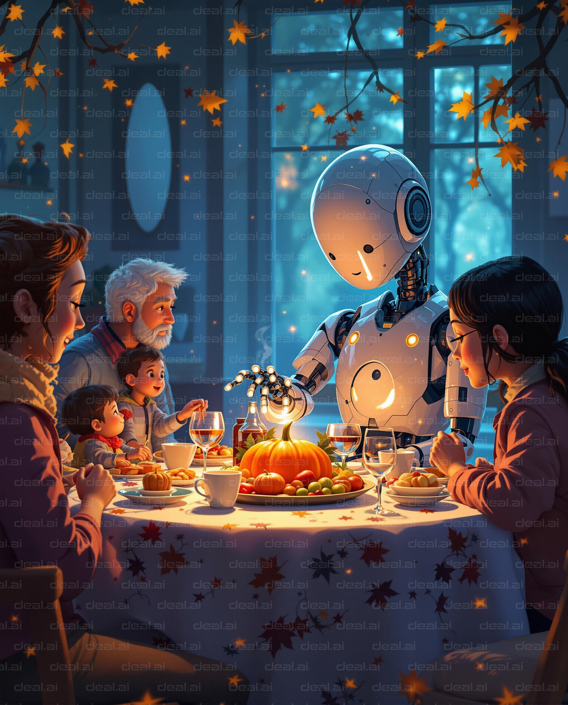 Robot Joins Family Dinner