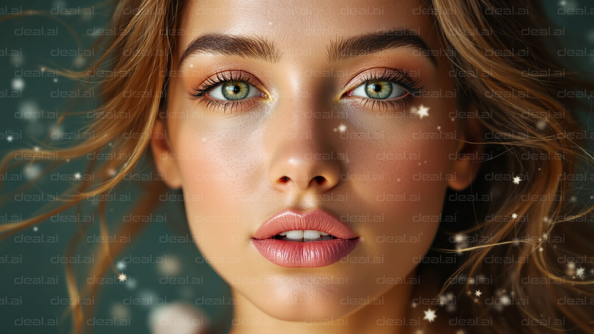 Ethereal Beauty with Sparkling Stars