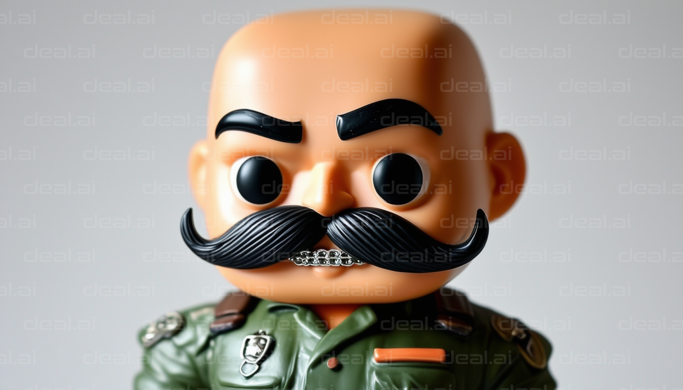 Mustachioed Toy Soldier Figurine