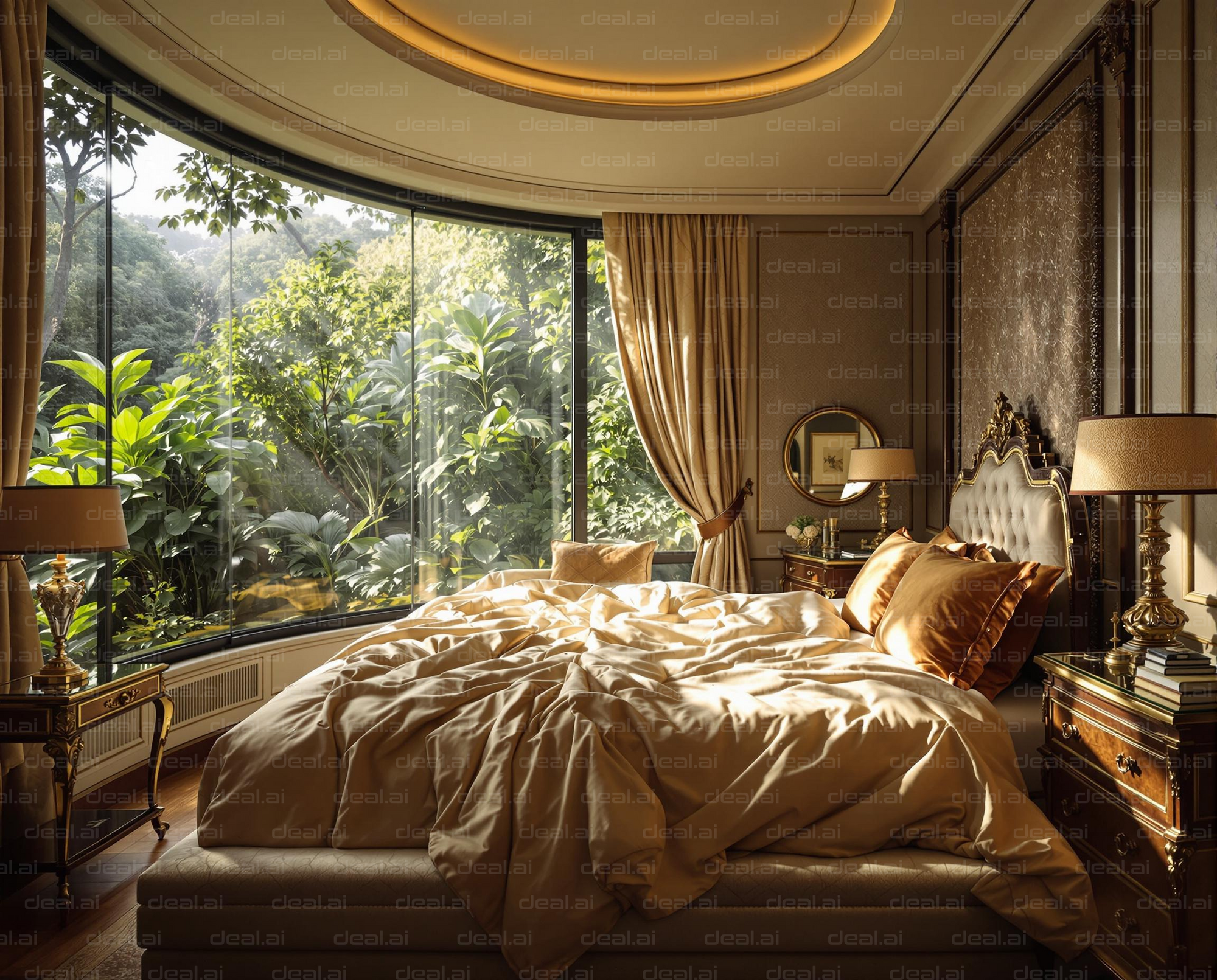 Luxurious Bedroom with Garden View