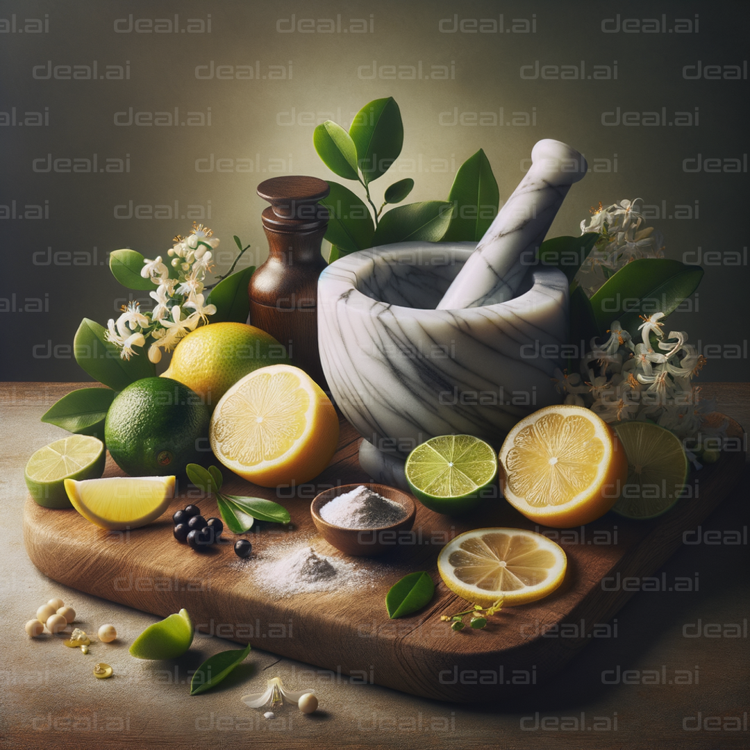 Citrus Fresh: Ingredients and Mortar Pestle
