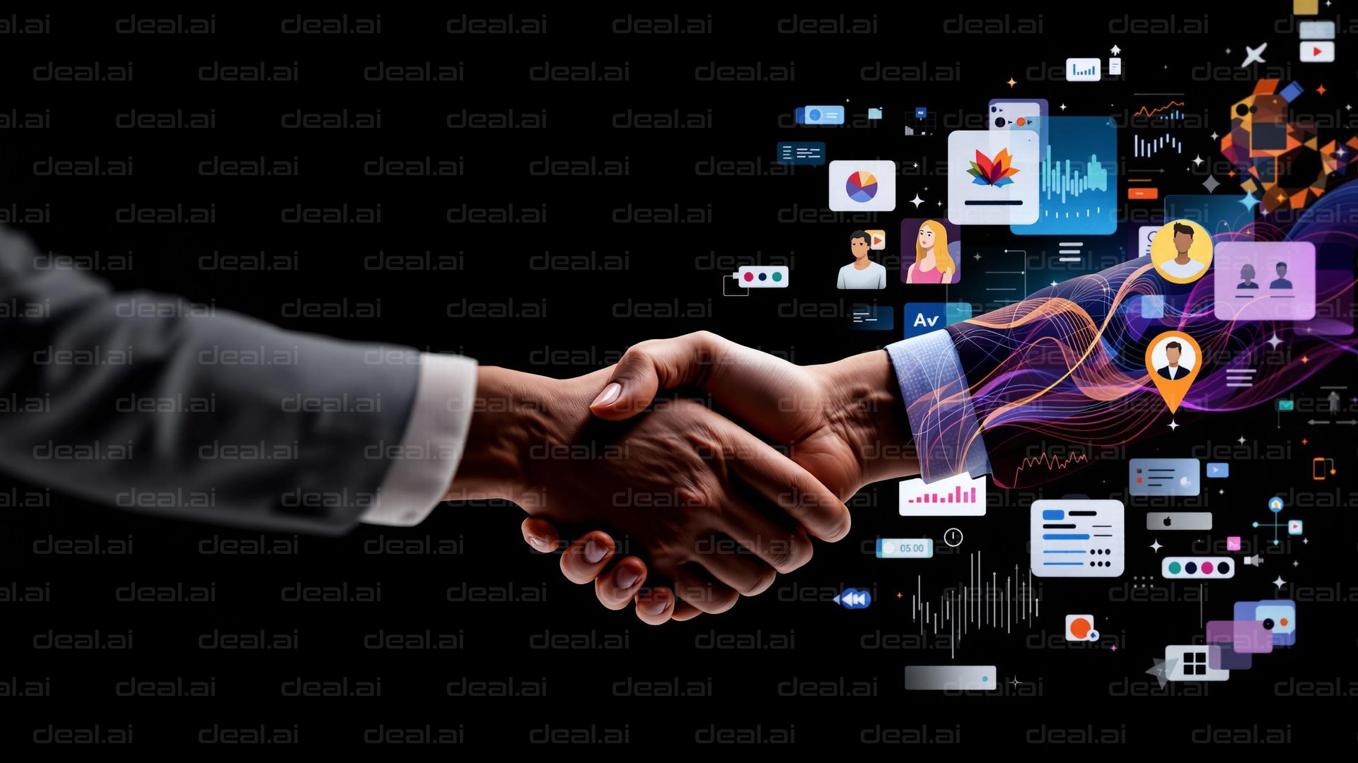 Digital Partnership Handshake