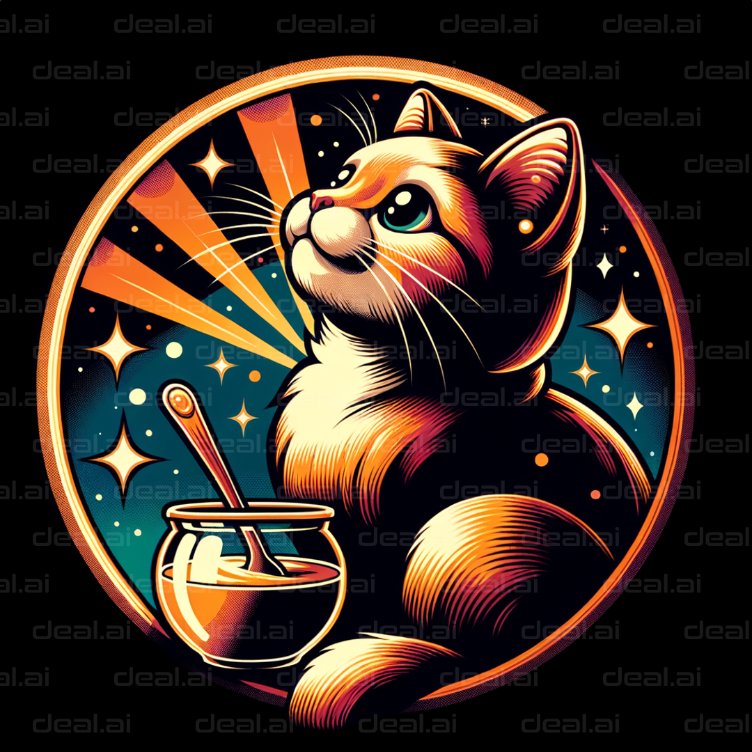 "Celestial Cat and Honey Dreams"