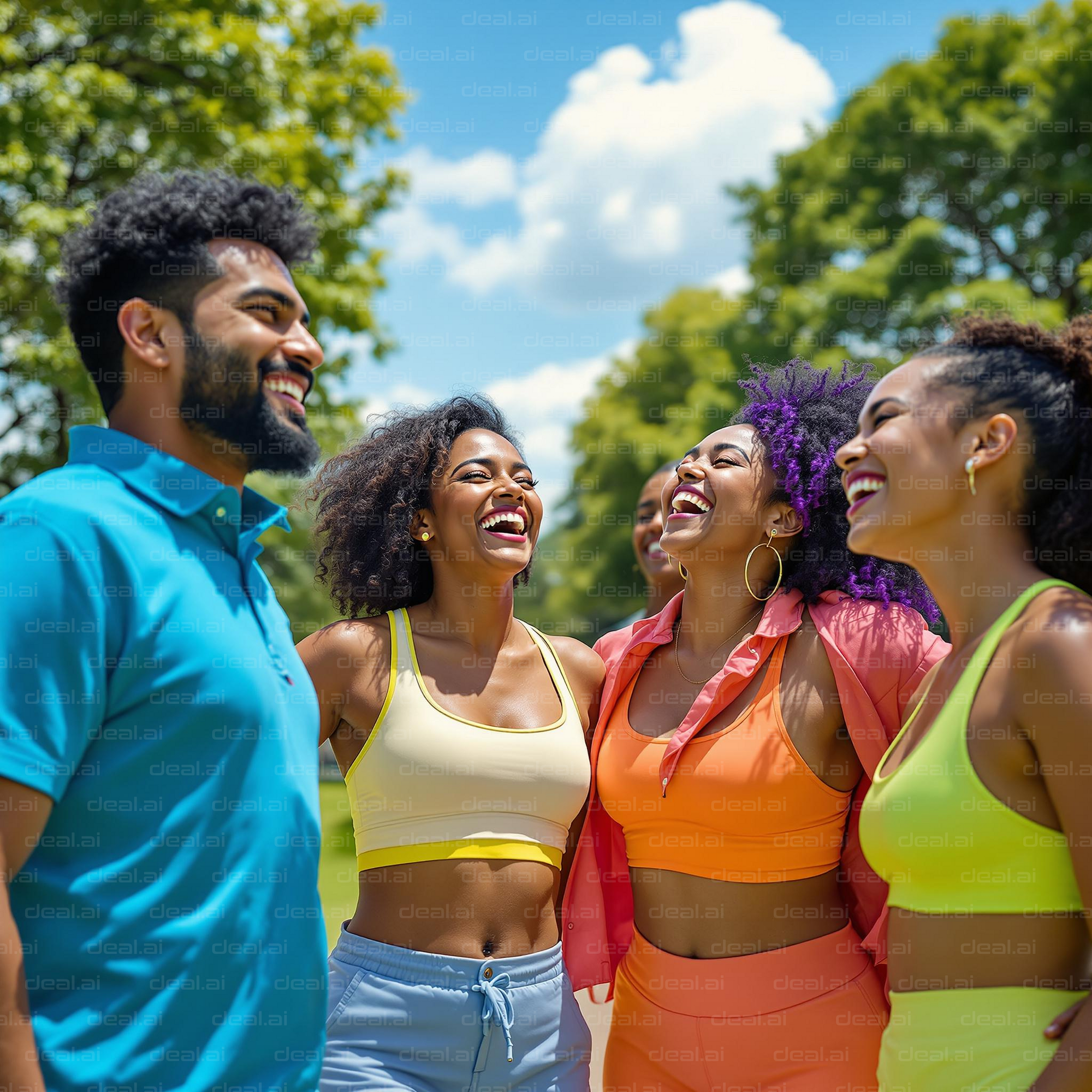 Joyful Friends in the Sunlight