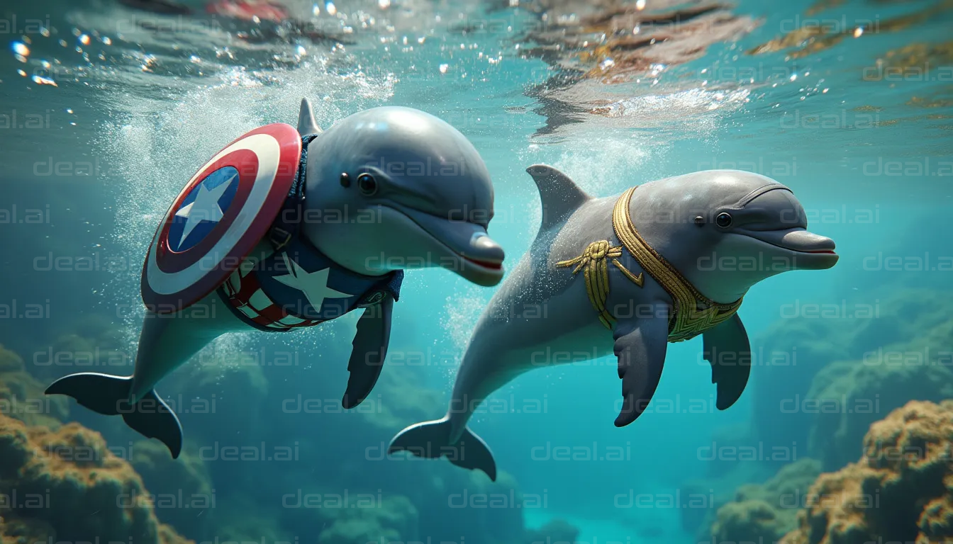 Superhero Dolphins in Action