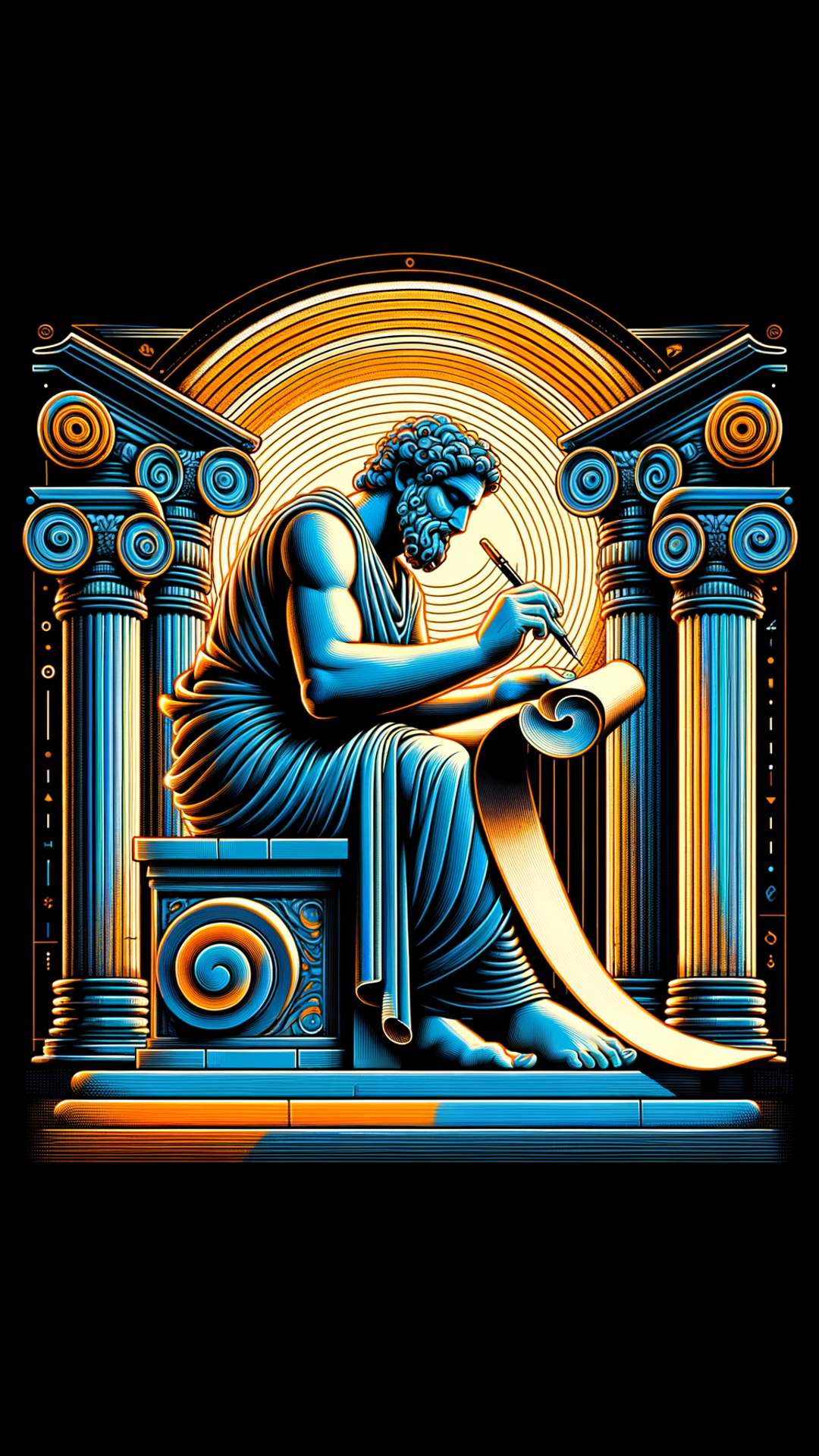 "Philosopher in Ancient Greece Artwork"