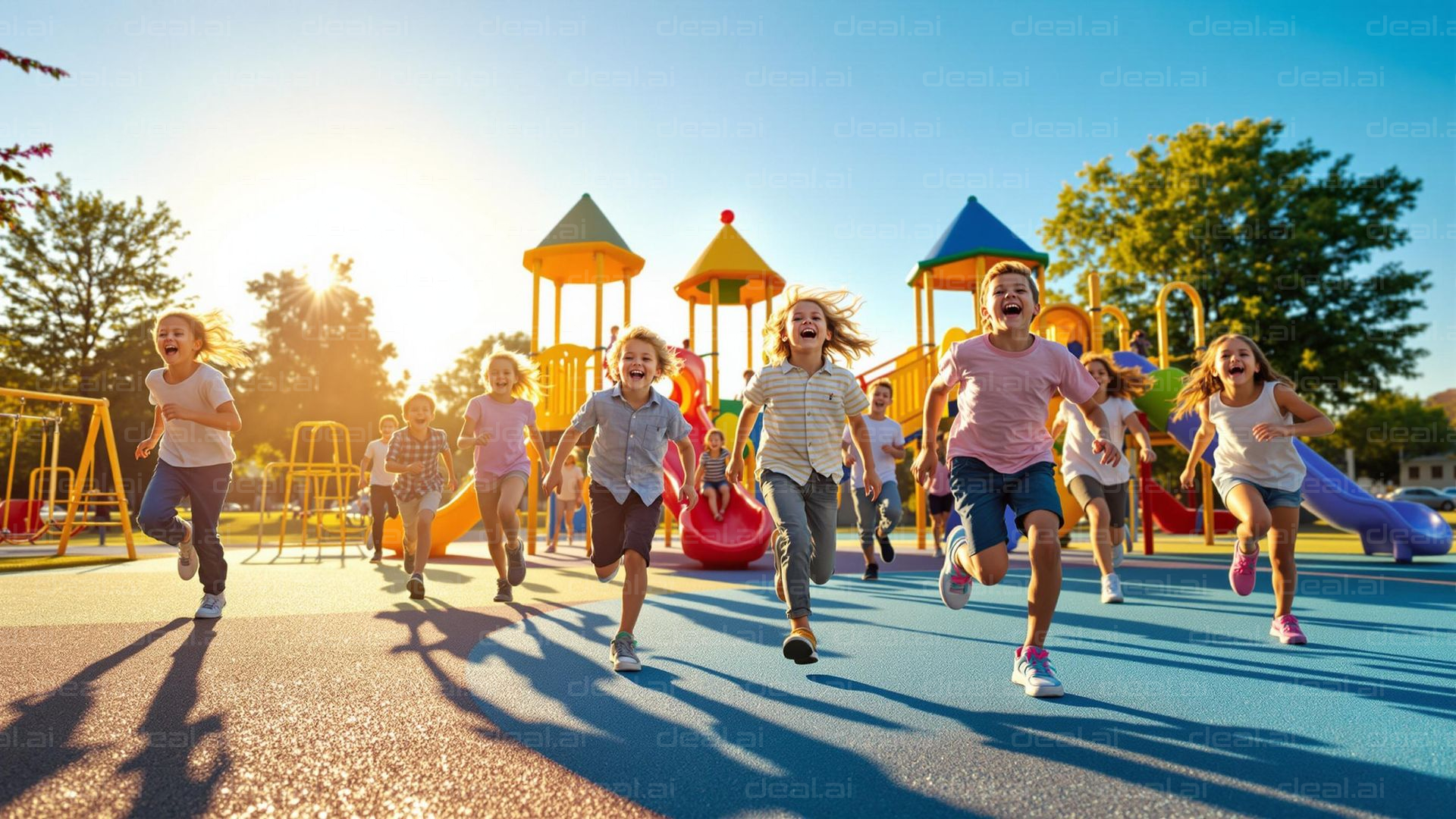 Kids Enjoying Playground Fun