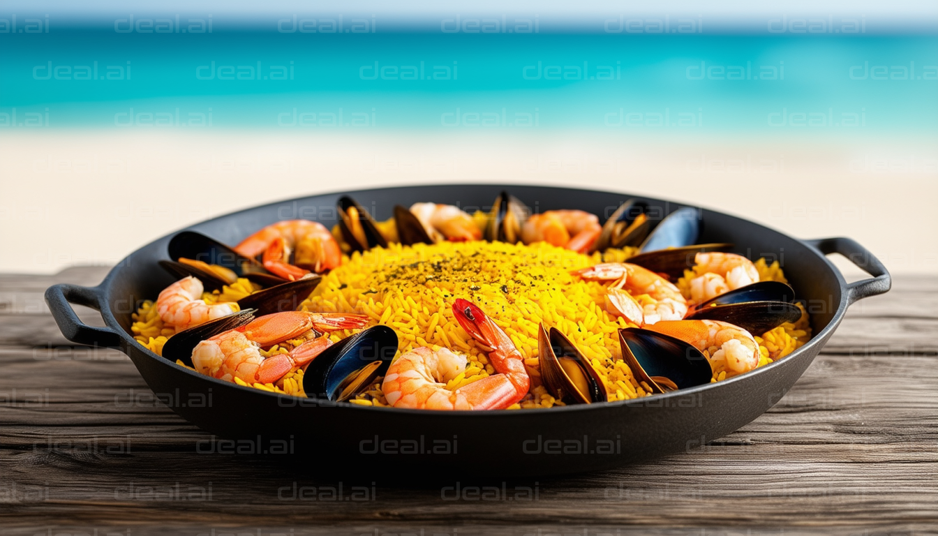 Seafood Paella by the Beach