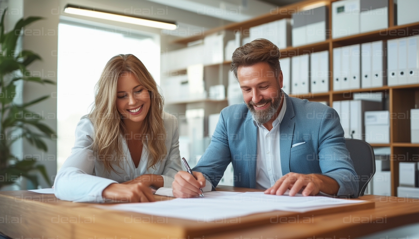 Happy Business Meeting in Office