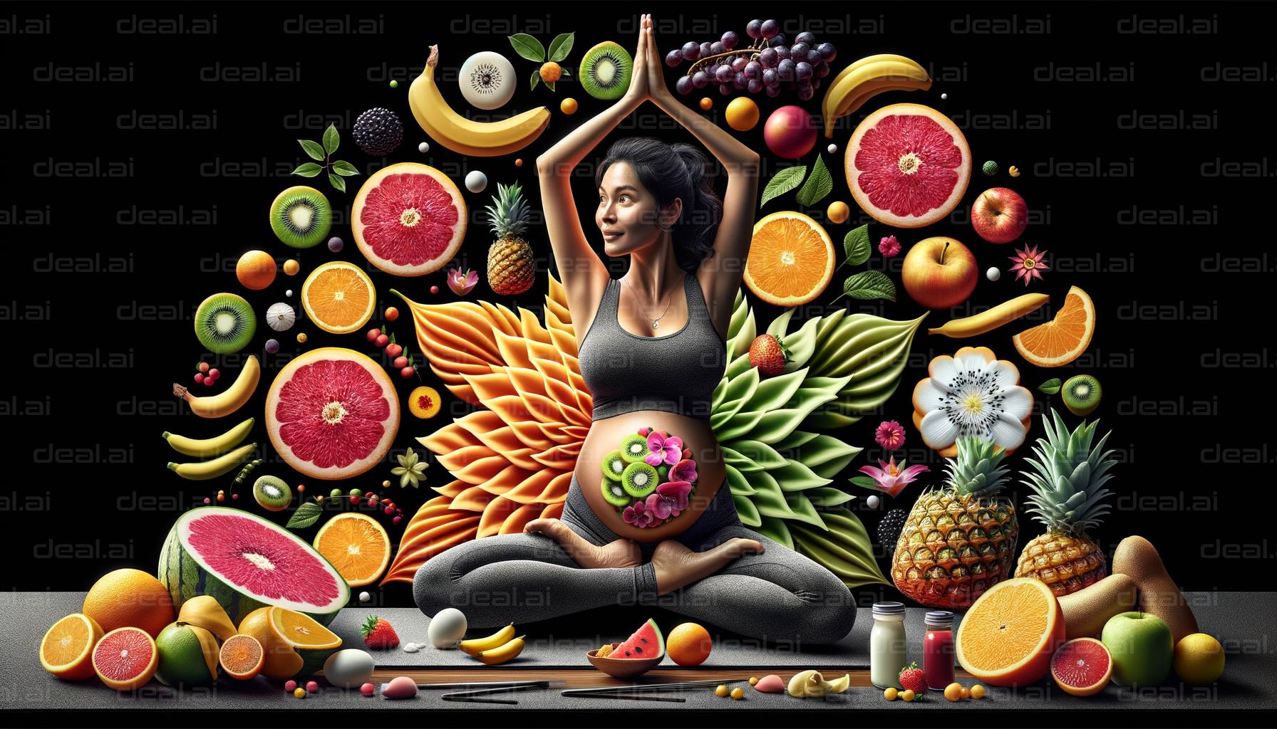 "Yoga and Fruits: Nurturing New Life"