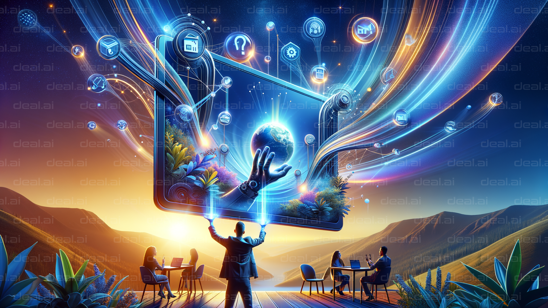 "Futuristic Digital Collaboration"