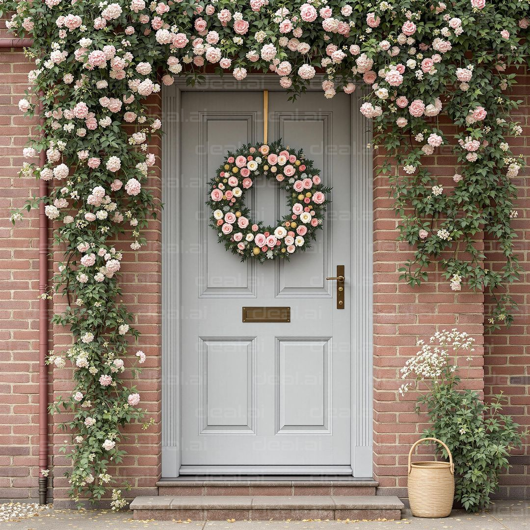 Charming Floral Doorway Display