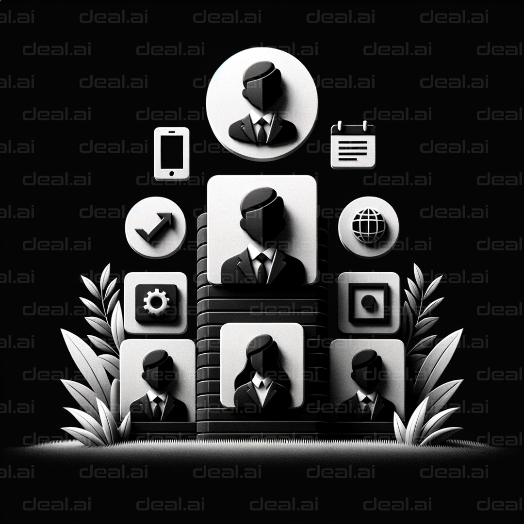 "Digital Networking and Business Icons"