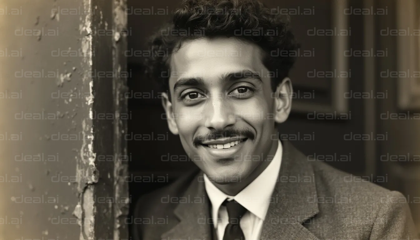 Vintage Portrait: Smiling Man