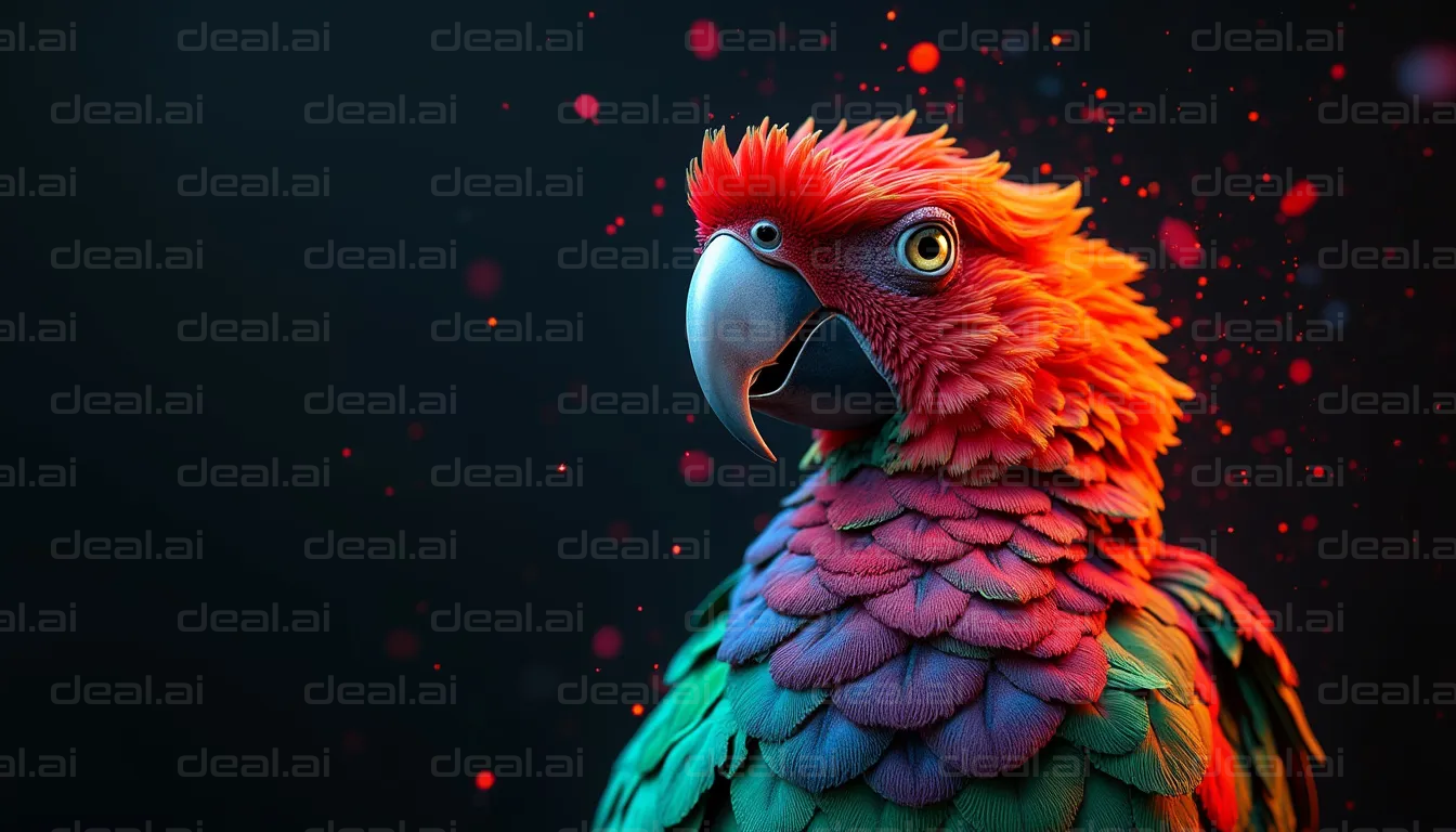Vibrant Parrot Portrait