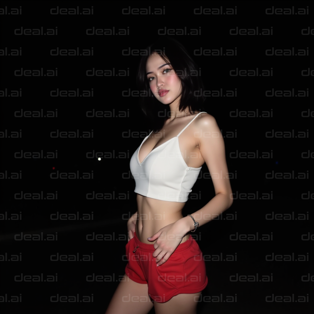 Nighttime Elegance in White and Red