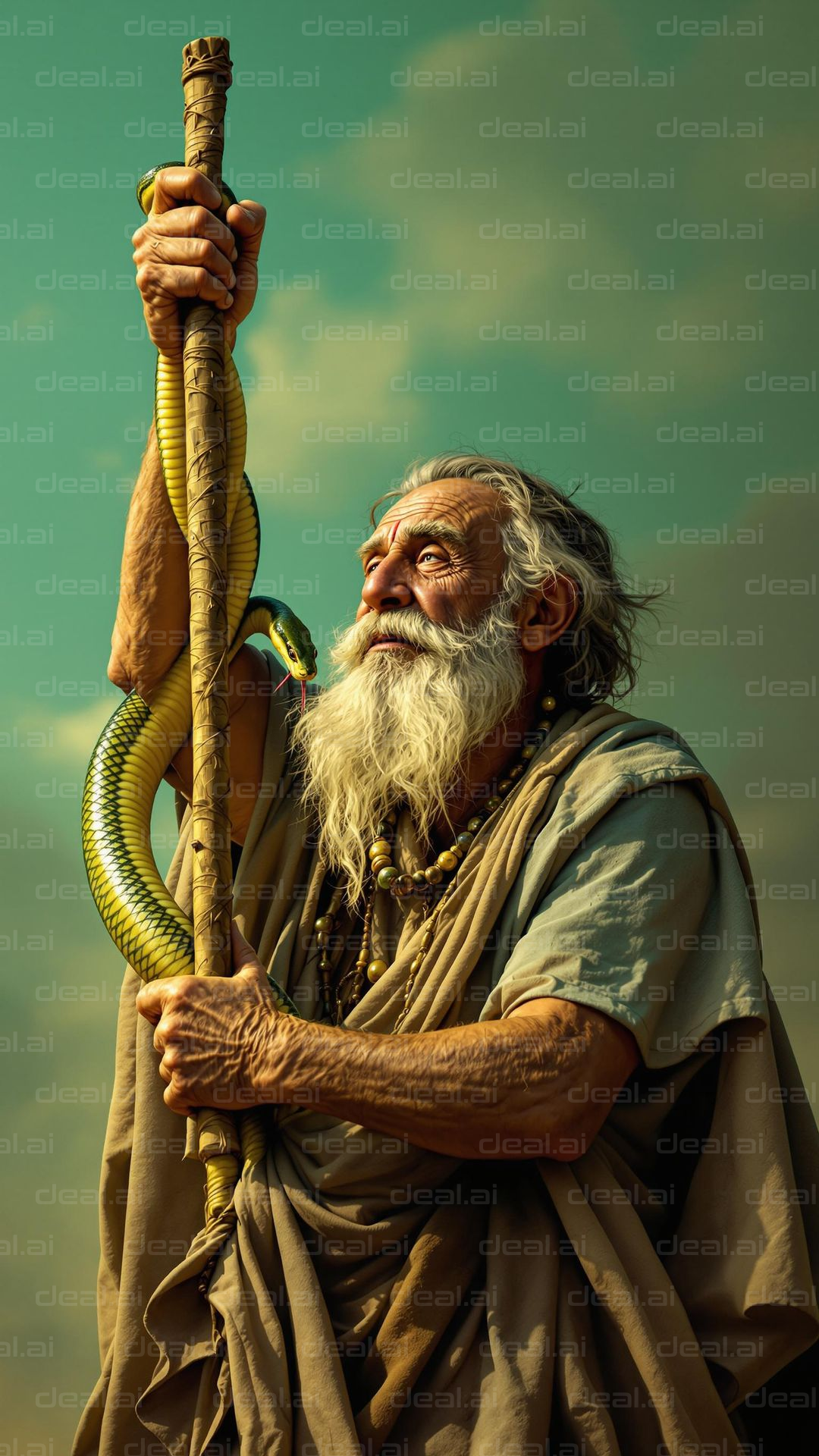 Wise Sage with Snake Staff