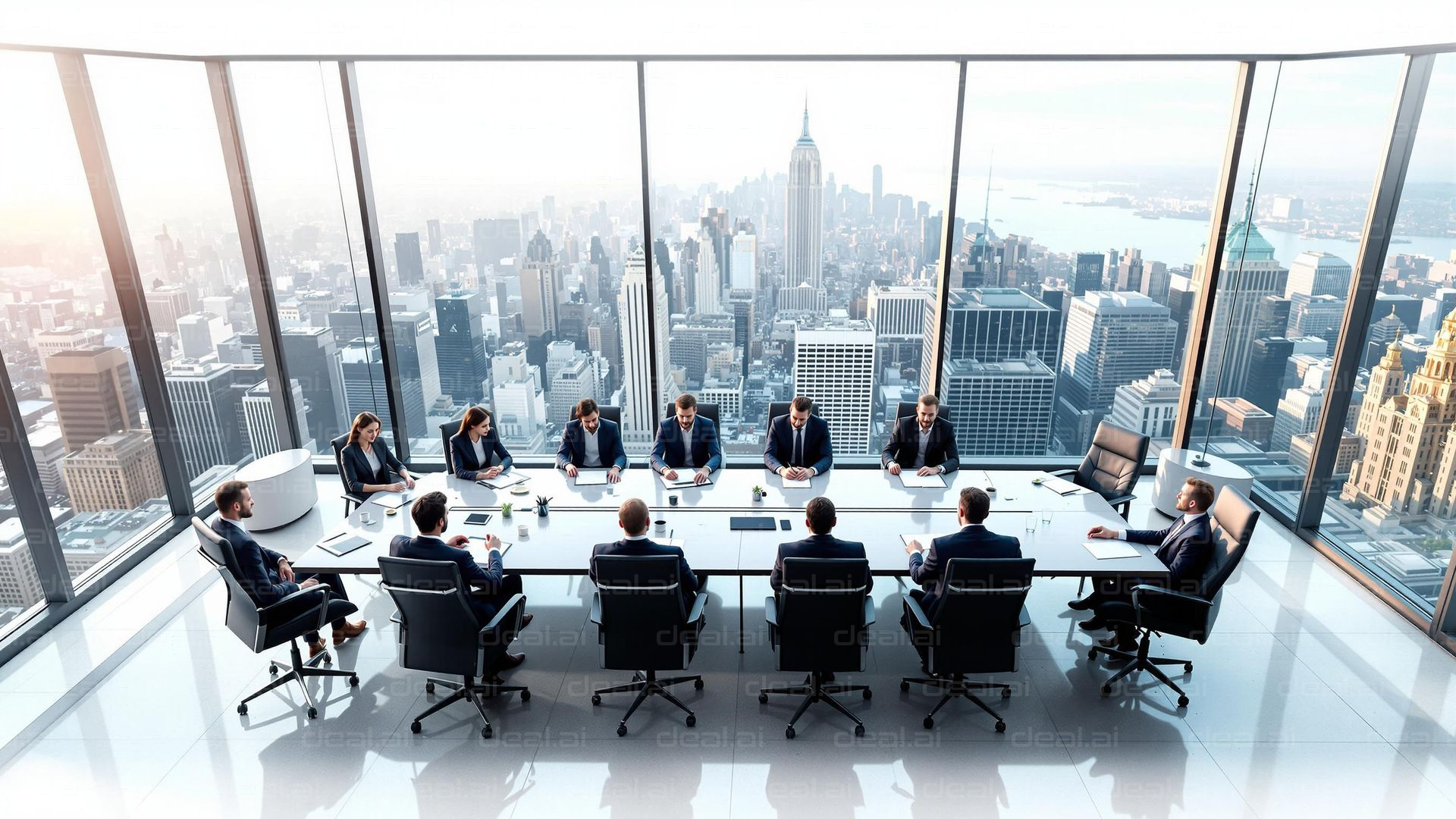 Skyline Boardroom Meeting