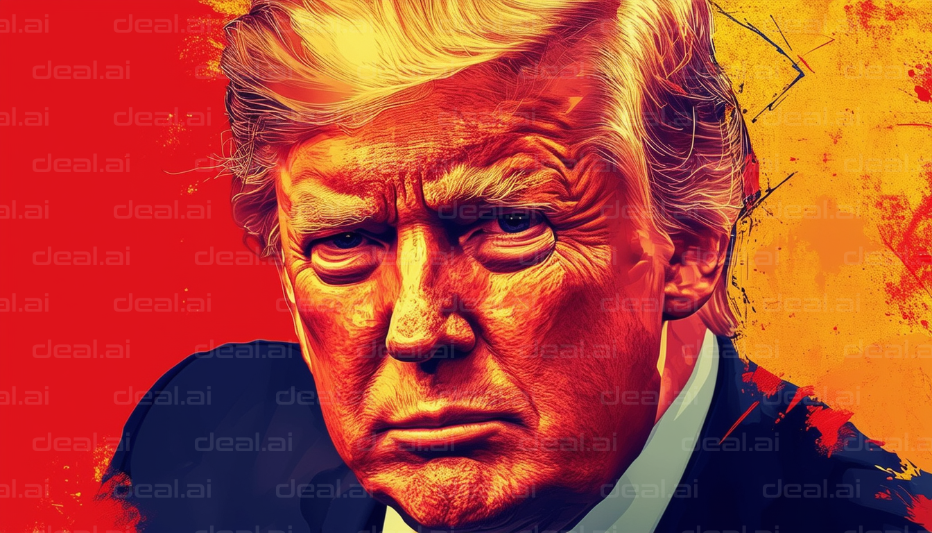 Bold Orange Portrait Artwork
