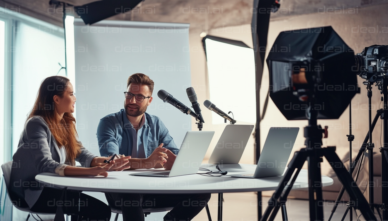 Podcast Recording in Professional Studio