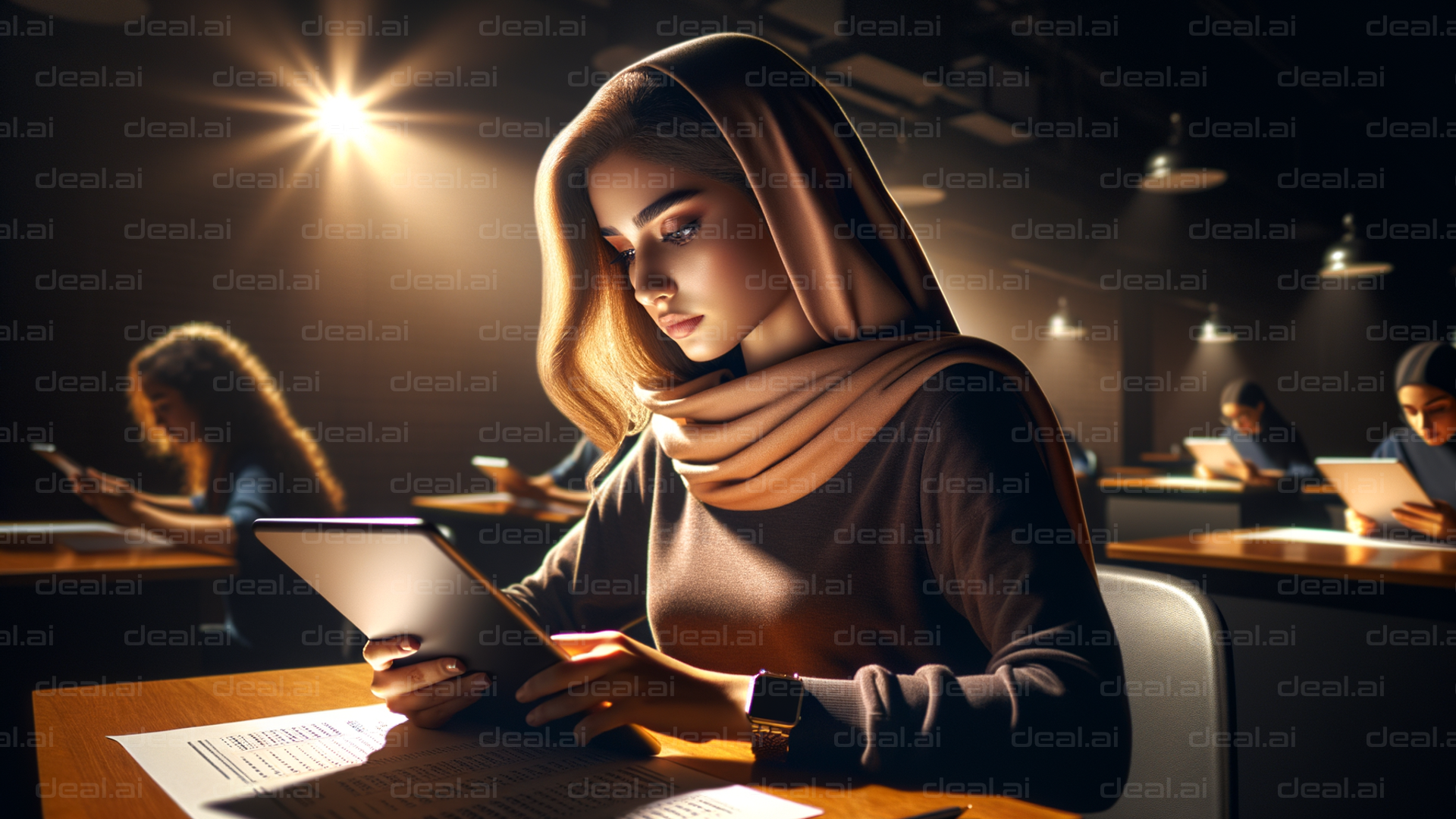 Focused Study Session in Library