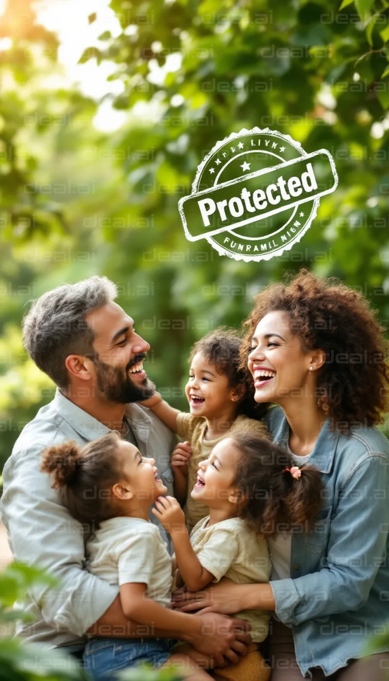 Happy Family Moment Outdoors