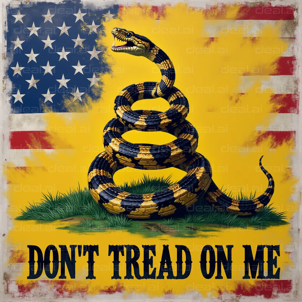 "Don't Tread on Me Flag Artwork"