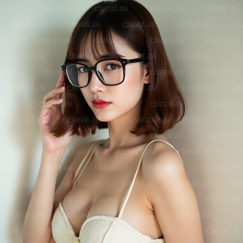 "Chic Look with Glasses"
