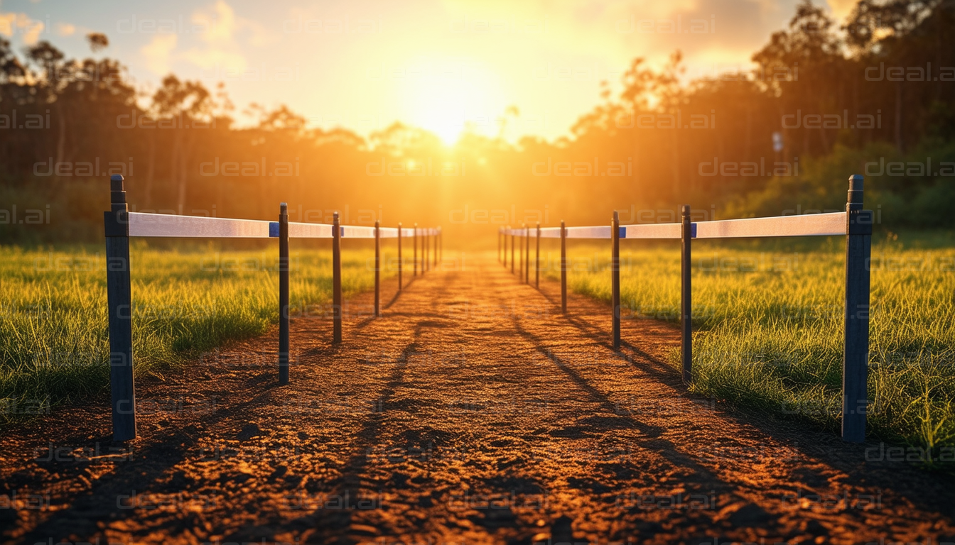 "Sunlit Path to the Horizon"