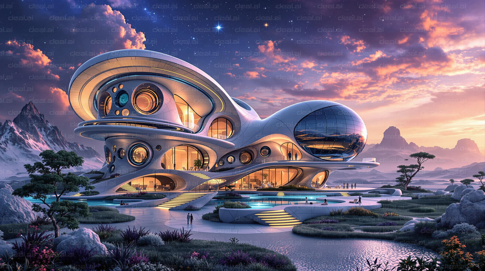 Futuristic Dreamscape Mansion