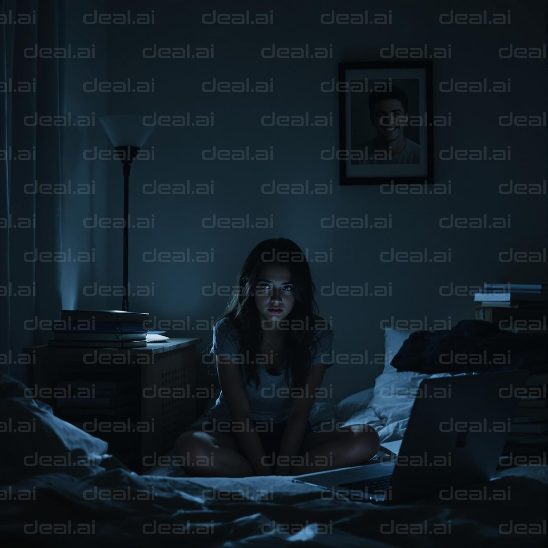 "Late Night Screen Glow"