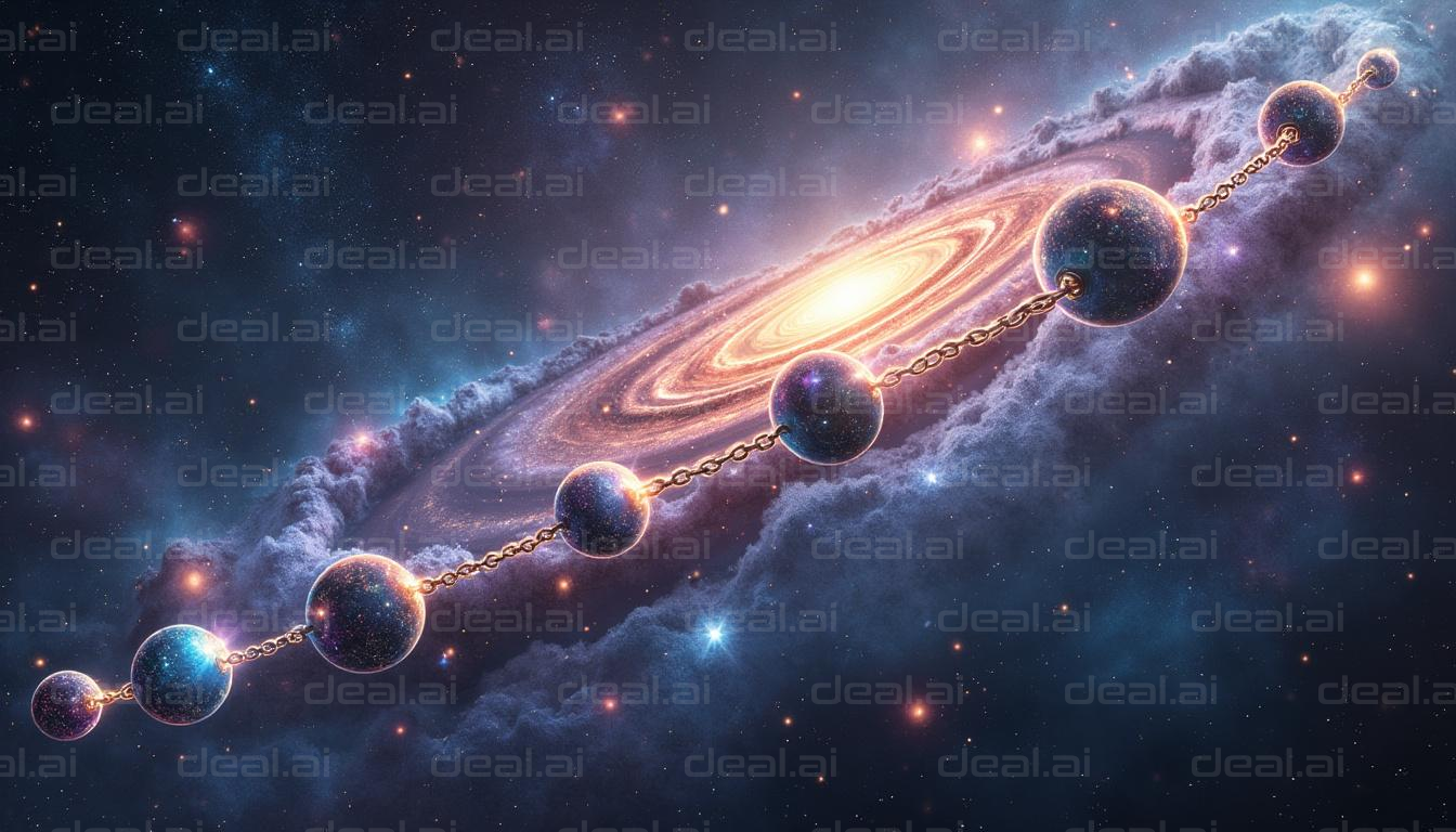 "Cosmic Necklace in Space"