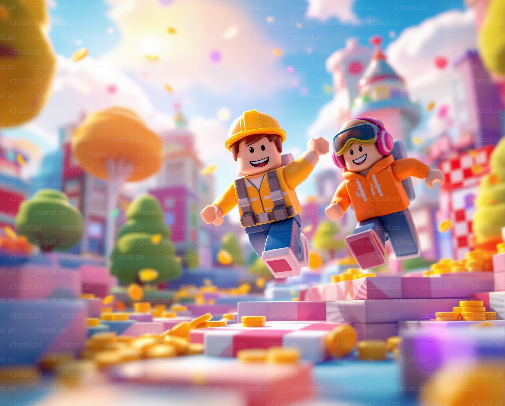 "Joyful Adventure in Toy Town"