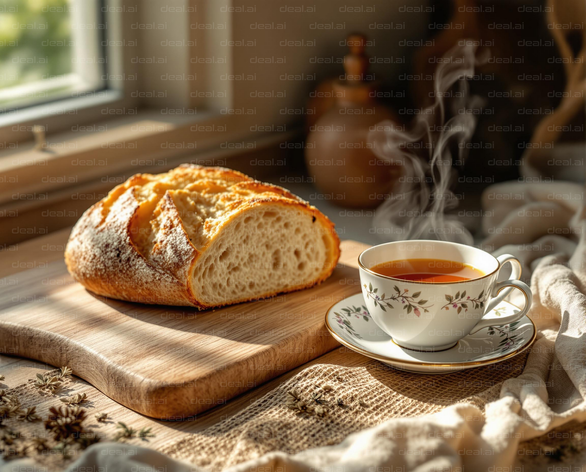 Tea and Bread by the Window