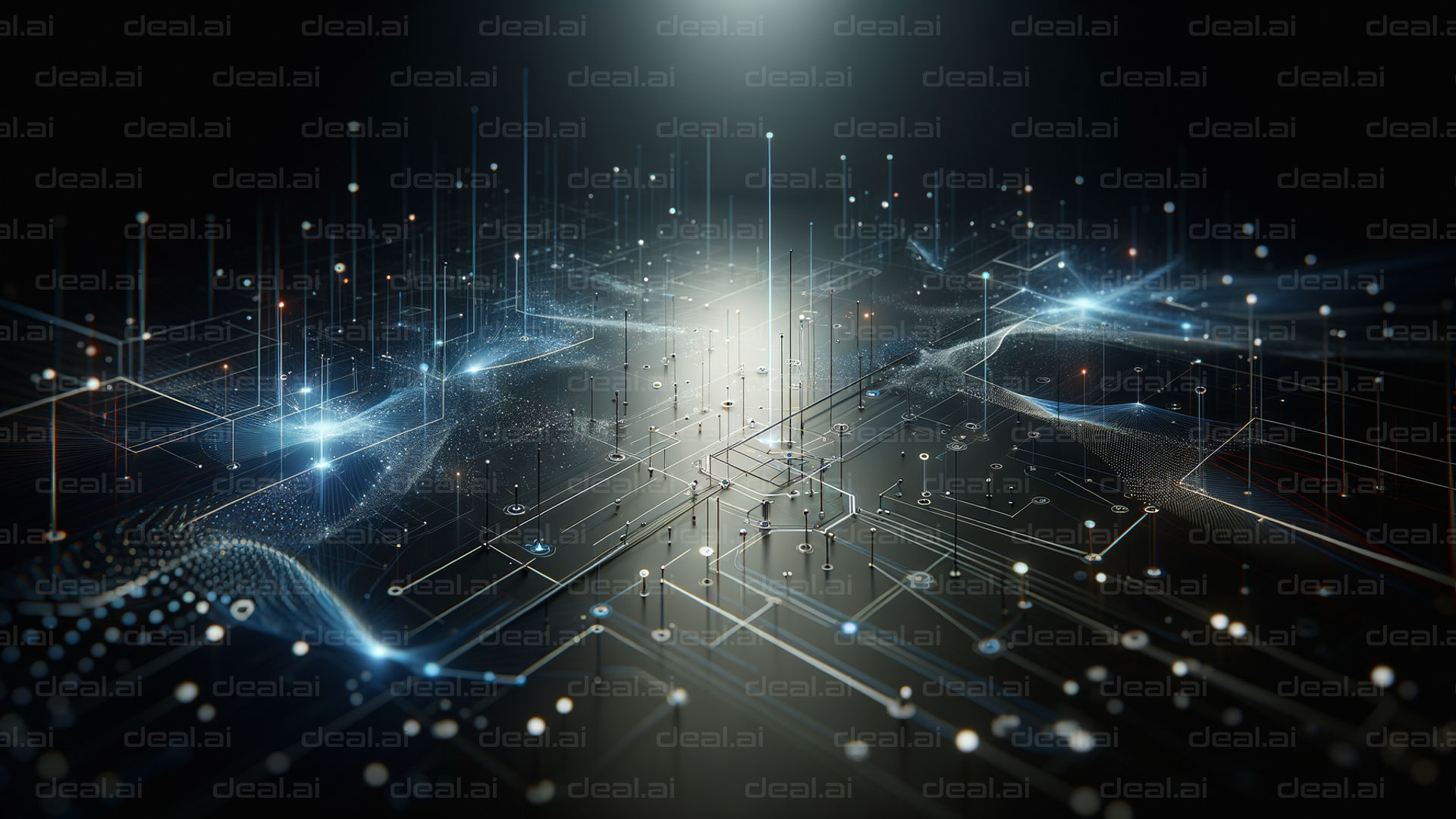 "Futuristic Digital Network Visualization"