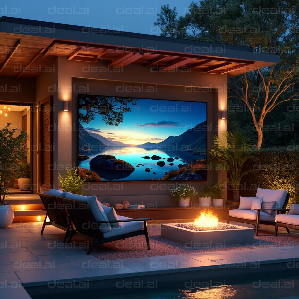 "Cozy Outdoor Evening by the Fire"