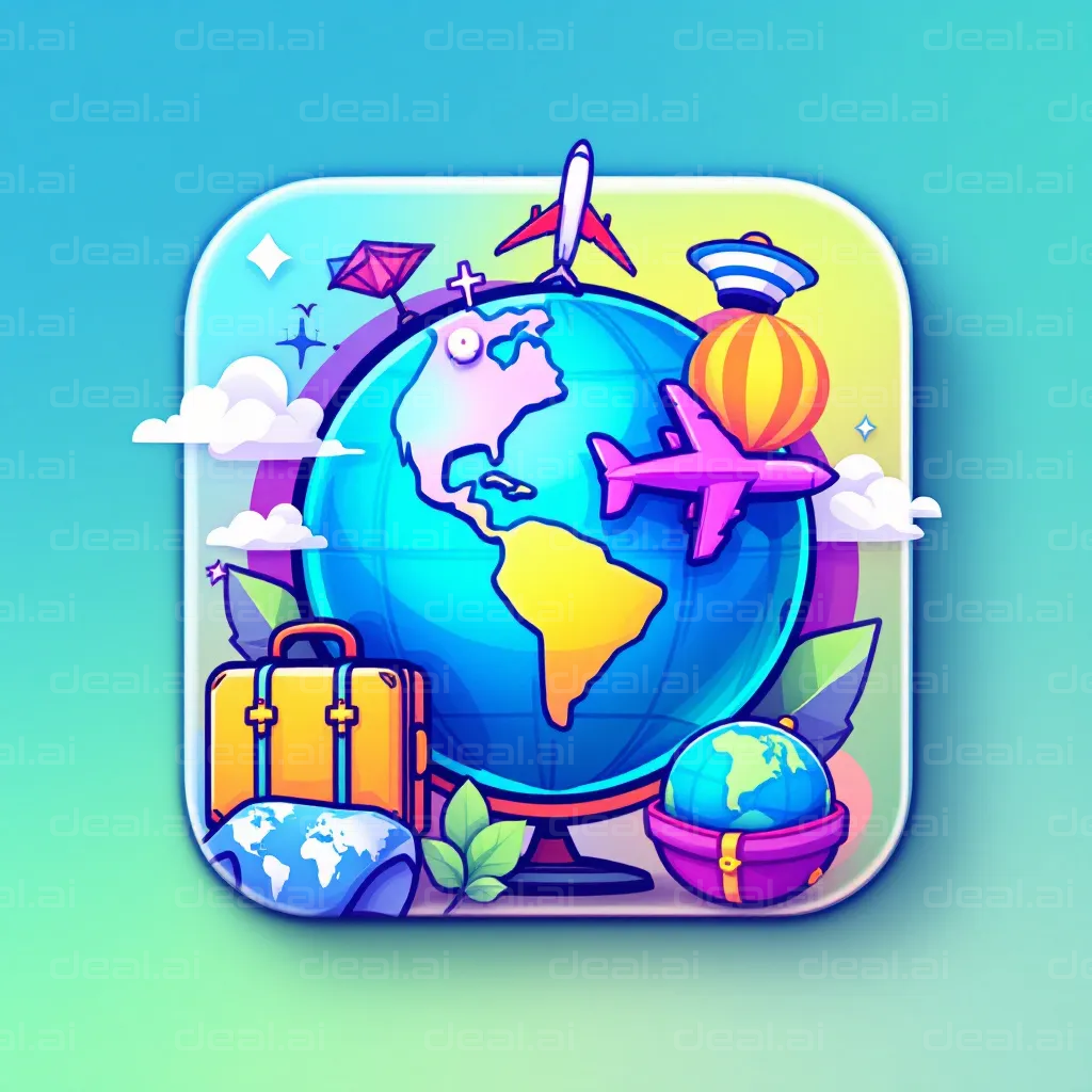 Travel Adventures Icon Art