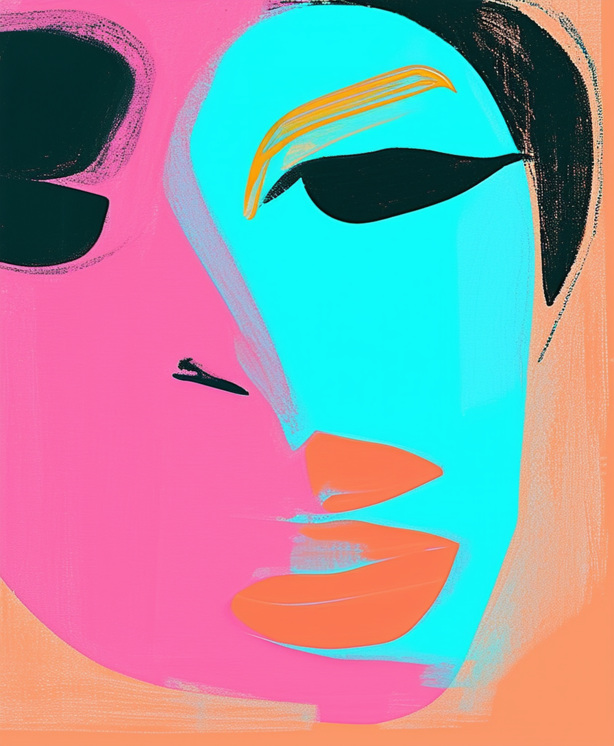 "Colorful Abstract Portrait Art"