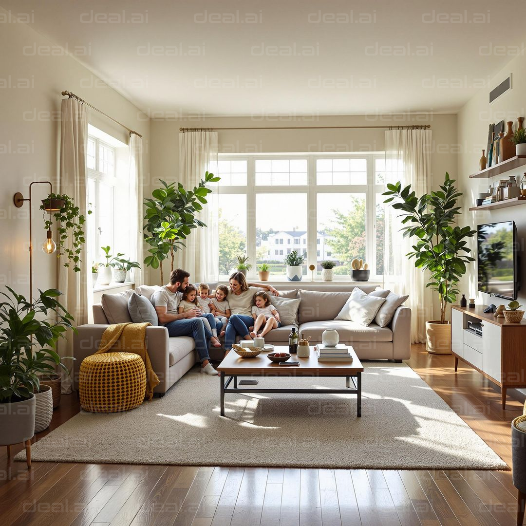 Cozy Family Living Room Scene