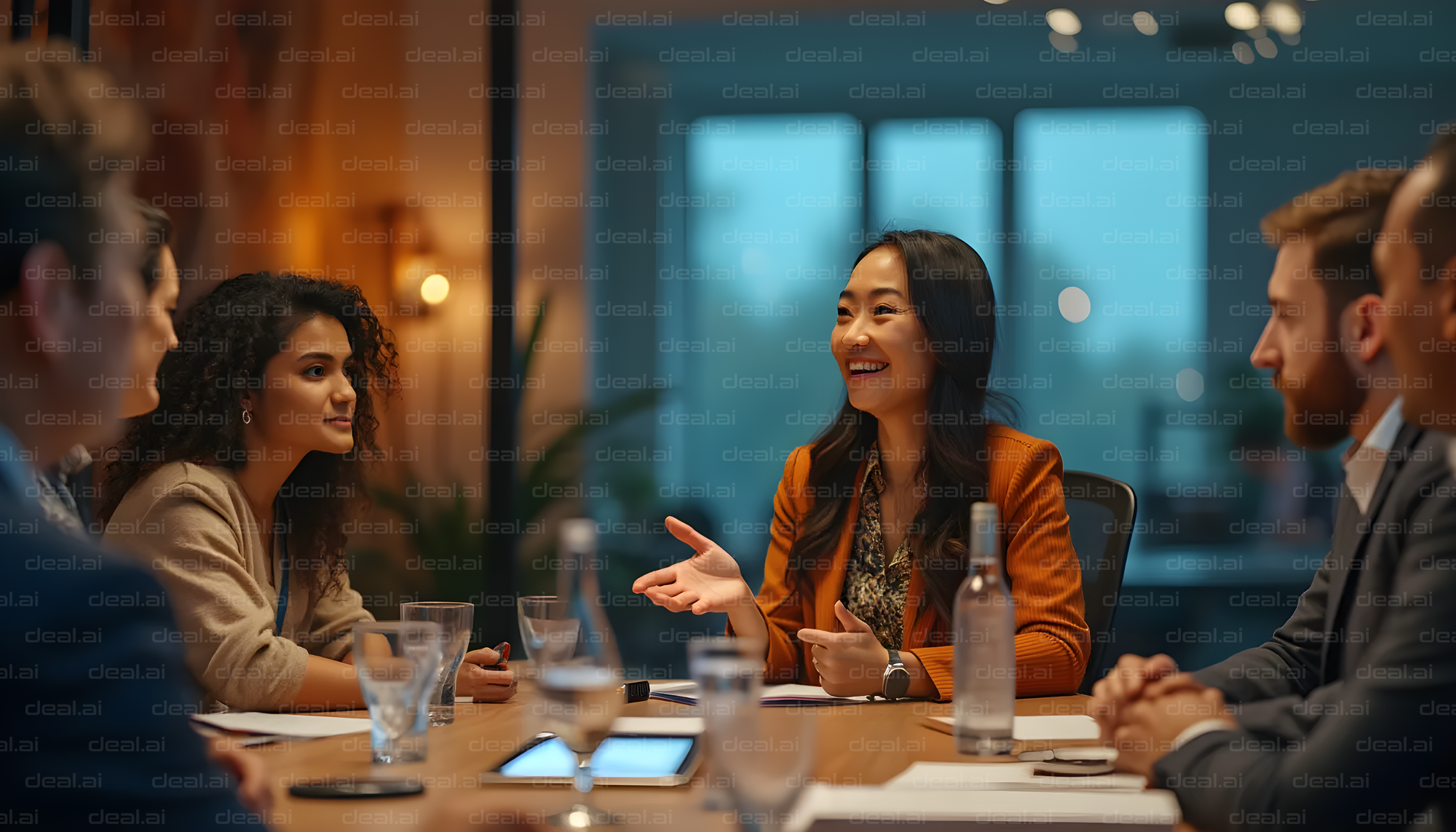 Team Discussion at the Office Table