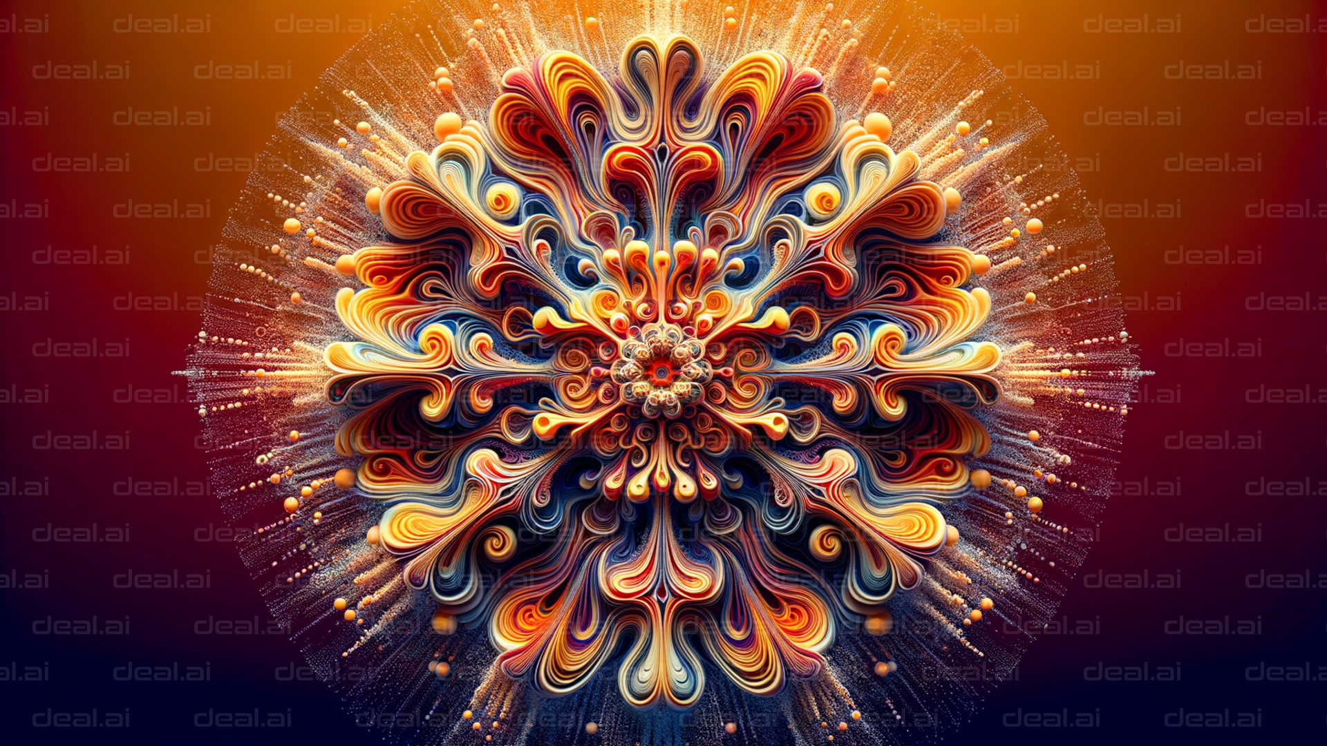 "Radiant Abstract Mandala Art"