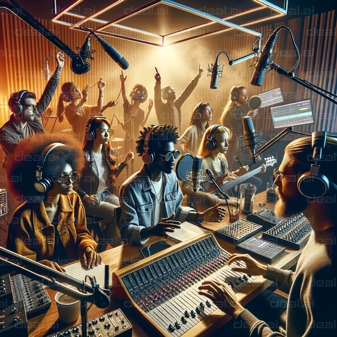 "Vibrant Studio Jam Session"