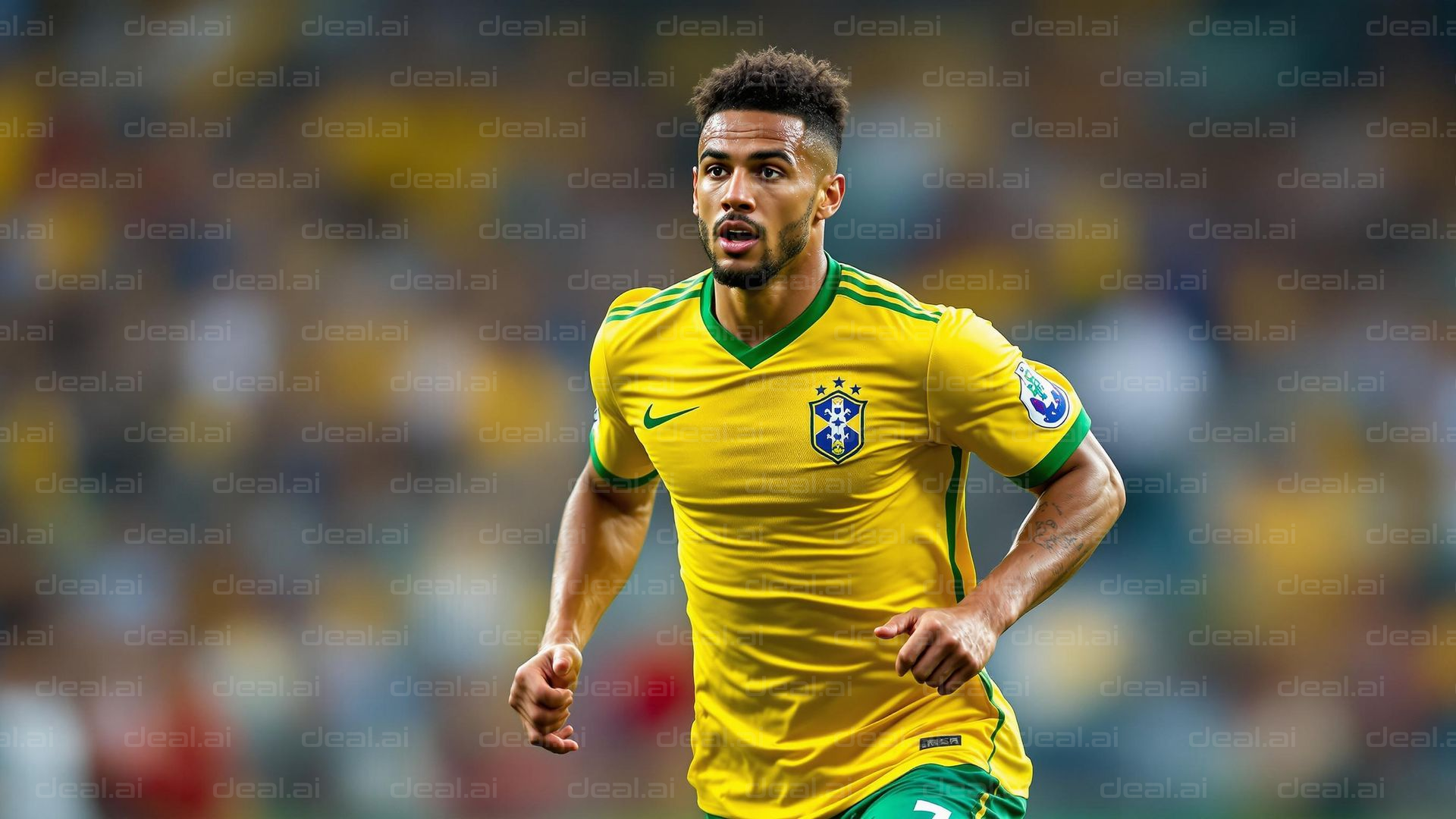 Brazilian Soccer Player in Action