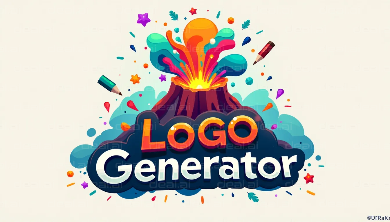 "Vibrant Logo Generator Art"