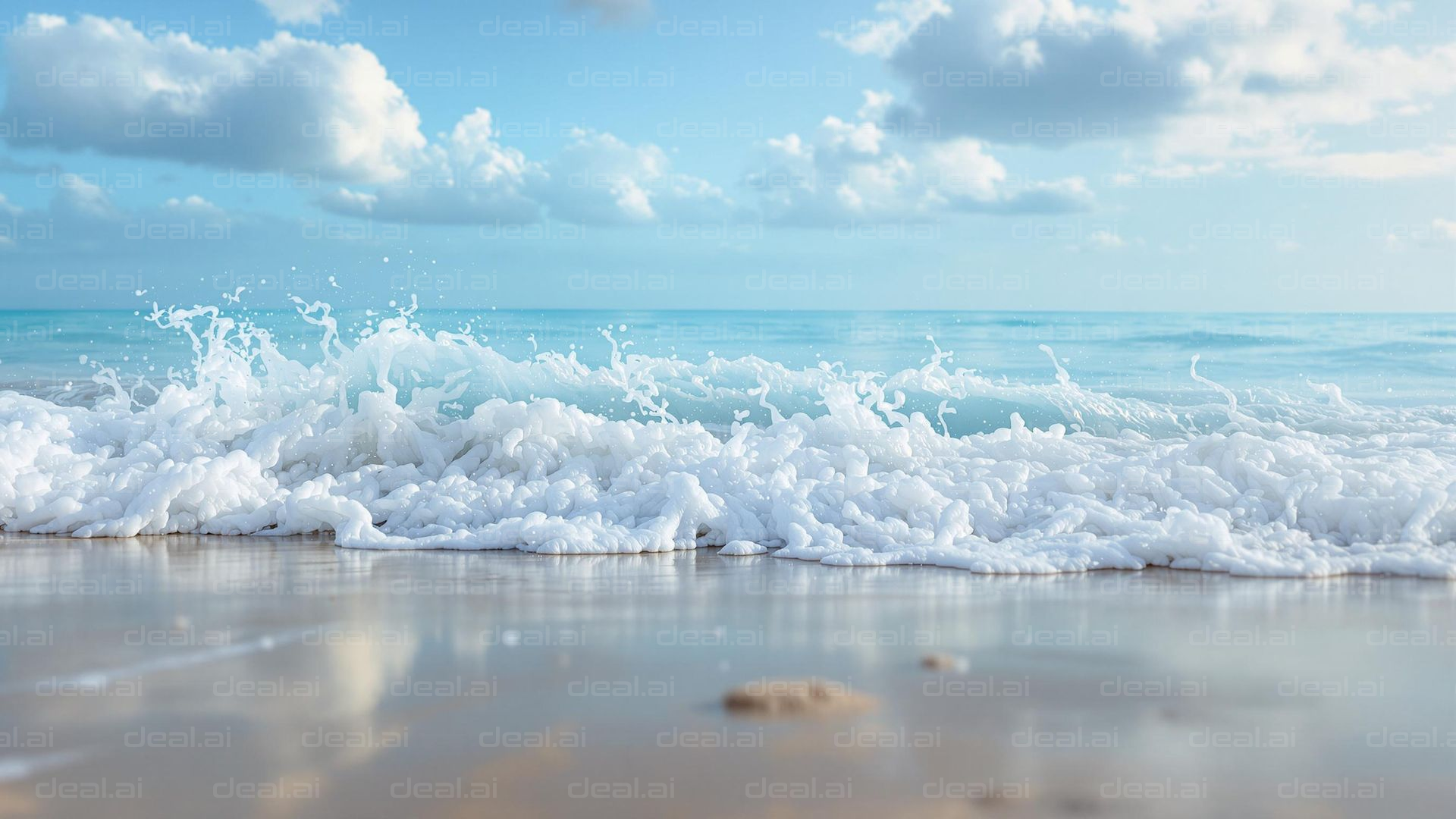 "Ocean Waves Crashing Ashore"