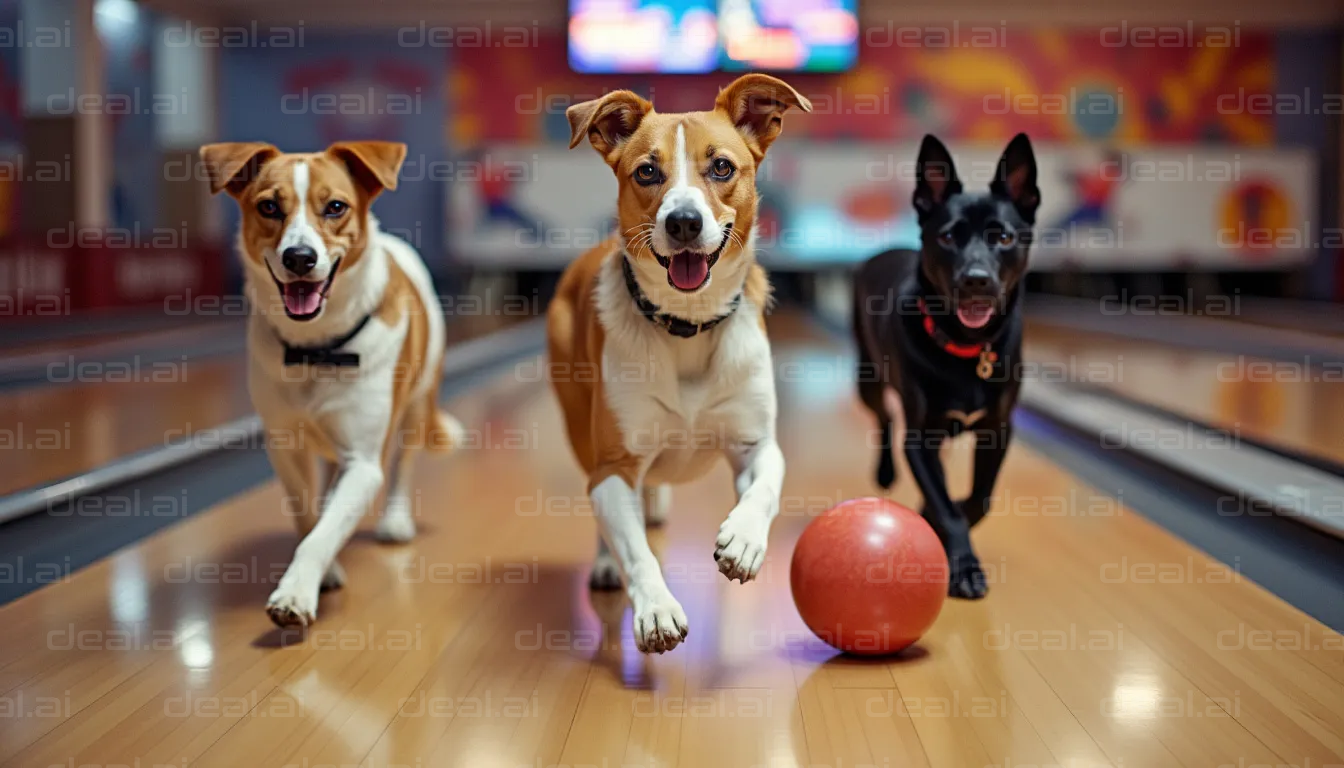 Bowling Buddies: Dogs in Action!