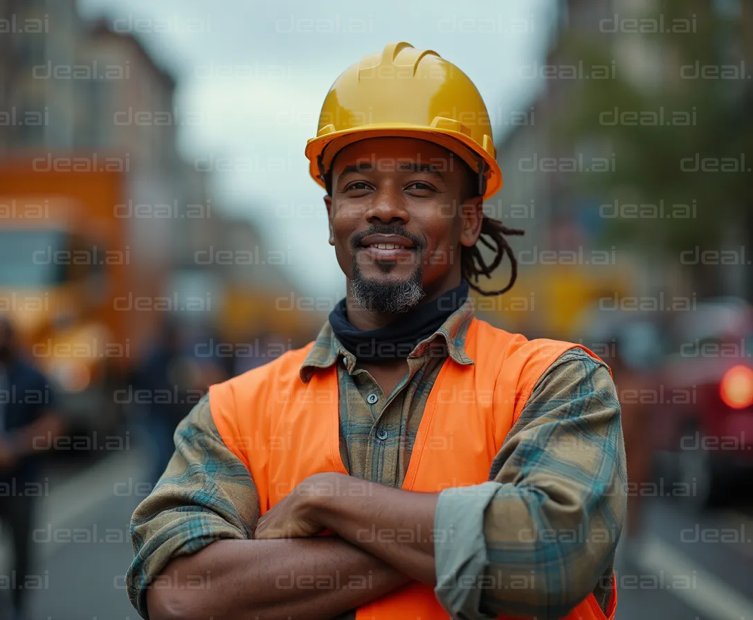 Proud Construction Worker Smiling